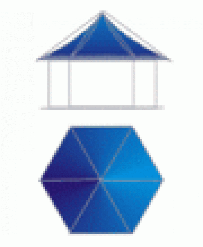Pagoda 4,90m Hexagonal Light